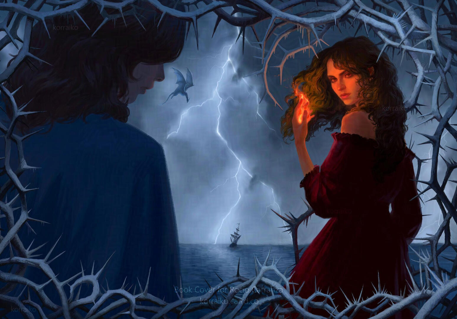 Dust Jacket for Rocio Carranza's novel Wrath Of The Cursed Witch (2026)